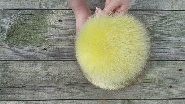 Yellow Fox Fur Earmuffs for Adult, Real Fur Ear Warmers, Fluffy Ear Muffs, Warm Fuzzy Ear Muffs, Fur Accessories, Warm Gift For Teen Girl