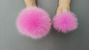 Fur pom pom,  Pink fur pompom for hat, Real fox fur pom, Detachable pompom, Large Pom Pom, Gift Idea, DIY Gift, Fur Accessories