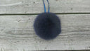 Blue fur pom pom, Real fox fur pompom for hat, Detachable pompoms, Fluffy fur ball, Fluffy pompom, real fur pom-pom, Fur accessories