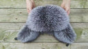 Silver Fox Fur Ushanka for Men, Fluffy Bomber Hat with Real Leather, Warm Hat With Earflaps, Cold Weather Hat for Him, Furry Trapper Hat