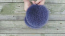 Real Fur Earmuffs for Her, Oversize Earmuffs, Large Fluffy Ear Muffs, Real Fox Fur Earmuffs in Purple, Furry Ear Warmer, Gift For Girlfriend