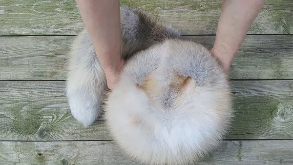 Gold Island Fox Fur Davy Crockett Hat, Detachable Tail Winter Cap for Men, 2-in-1 Winter Bomber Cap, Real Fur Hunting Headwear, Gift For Him