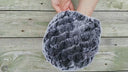 Knitted Black Fur Beanie Hat, Fluffy Winter Headwear, Women's Real REX Rabbit Fur Hat, Birthday Gift for Sister or Wife