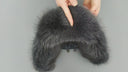Real Fur Bomber Hat for Women, Ladies Fur Trapper Hat, Gray Fox Fur Aviator Hat, Fur Hat Ear Flaps, Warm Fluffy Hat, Winter Headwear For Her