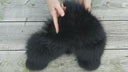 Black Raccoon Trapper Hat Women, Fluffy Aviator Hat, Fur Bomber Hat, Oversized Ukrainian Hat, Leather Ushanka, Furry Hat With Ear Flaps