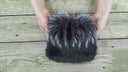 Knitted Fur Hat with Silver Top, Pom Pom Beanie, Winter Headwear, Gift for Her, Real Rabbit Fur Hat, Stylish Ladies Hat, Mom Birthday Gift