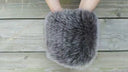 Oversized Fur Beanie, Fluffy Fox Fur Hat, Gray Real Fur Hat Women, Fur Winter Hat, Fuzzy Ladies Hats, Fur Accessories, Wife Birthday Gift