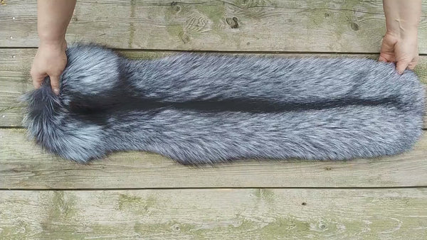 Oversized Fur Snood, Silver Fox Fur Collar, Detachable Collar, Natural Fur Collar, Fluffy Snood, Real Fur Scarf, Neck Wrap, Fur Neck Warmer