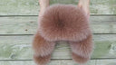 Beige Fox Fur Hat with Ear Flaps, Womens Leather Ushanka, Fur Winter Hat for Her, Warm Fluffy Fur Hat, Fur Trapper Hat for Women, Mom Gift