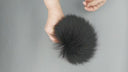 Black Raccoon Fur Pompom, Large Fuffy Pom Pom For Hat, Detachable Pompoms, Real Fur Pompons, Crafts Supplies, Fuzzy Bommel, Cute Hat Decor