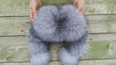 Women's Trapper Hat, Hat with Ear Flaps, Furry Winter Hat for Women, Luxury Real Fox Fur Headwear, Silver Ushanka, Birthday Gift for Wife
