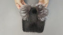 Mink Fur Beanie Hat with Ears, Black Fluffy Hat with Pompoms, Womens Furry Winter Hat, Cute Knitted Fur Hat with Pompom, Teen Girl Headwear